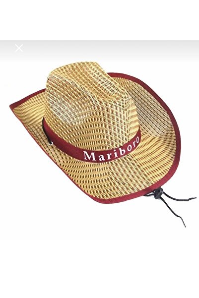 Muensu Hasır Kovboy Şapka, Fötr, Yazlık Nefes Alan Hasır Fötr, Güneşlik