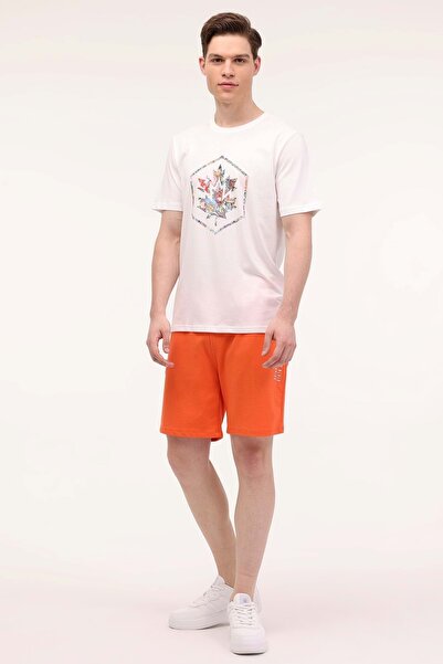 lumberjack ml Owen 11ıd343 4fx Μπλουζάκι Beyaz Erkek Kısa Kol