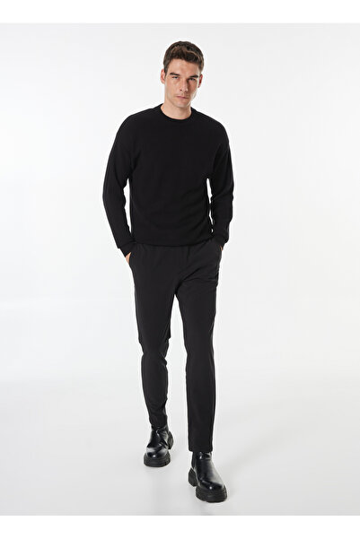 GMG FIRENZE Gmg Fırenze Standart Bel Normal Paça Regular Fit Siyah Erkek Pantolon GU24MFW01023