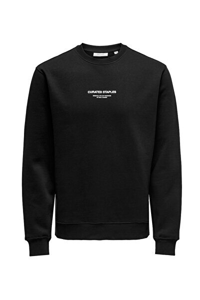 Only & Sons Onscurated Reg Crew Neck Black Men's Sweatshirt 22030923