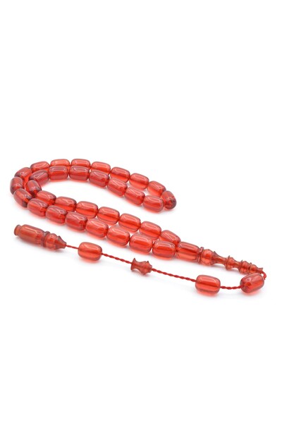 Murty99 Master Workmanship System Capsule Cut Pink Squeezed Amber Prayer Beads
