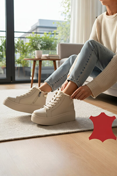 ANGEL BLUE Ghete dama piele naturala imblanite cu inchidere sireturi si fermo...