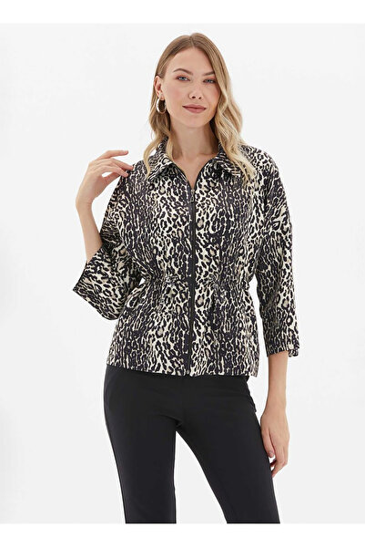 Selen Standart Siyah Kadın Ceket 24KSL1404