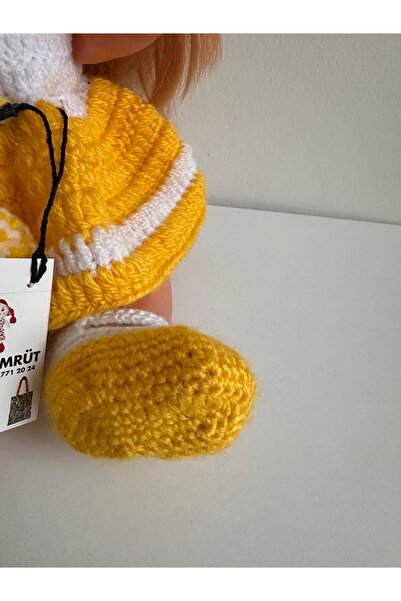 Zümrüt OYUNCAK Özel Tasarım El Örgüsünden Tasarım Kombinli Turuncu Saçlı Et Kız Bebek