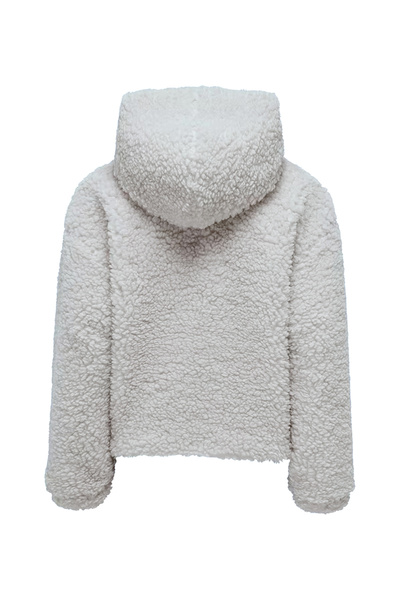 ONLY Μπεζ Sherpa Hooded Jacket - Γυναικείο, CC Otw, 15293368-Moonbeam