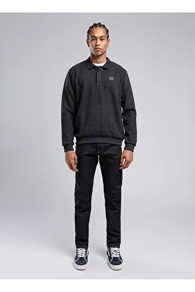 Lee Cooper Ανδρικό φούτερ Polo Neck Anthracite 251 LCM 241043 NEWBLEND ANTRASIT