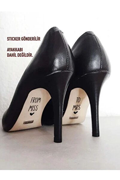hemdemhediyelik Bride Shoe Stickers Writing (Sticker Only)