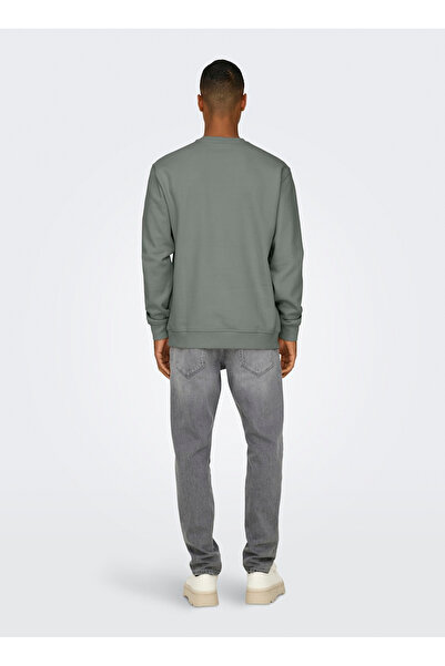 Only & Sons Φούτερ ONSCURATED KHAKI Reg Crew Neck - 22030923