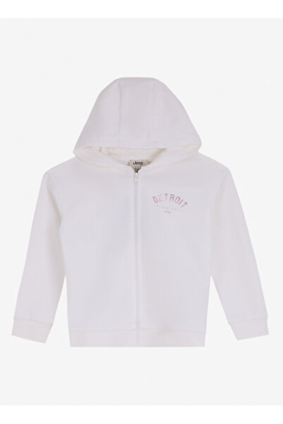 Jeep Ekru Kız Çocuk Baskılı Sweatmont J4WG-SWT7548 Beden: 11-12 Yaş