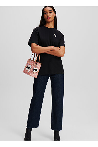 Karl Lagerfeld Yüksek Bel Dar Paça Standart Lacivert Kadın Denim Pantolon 246...