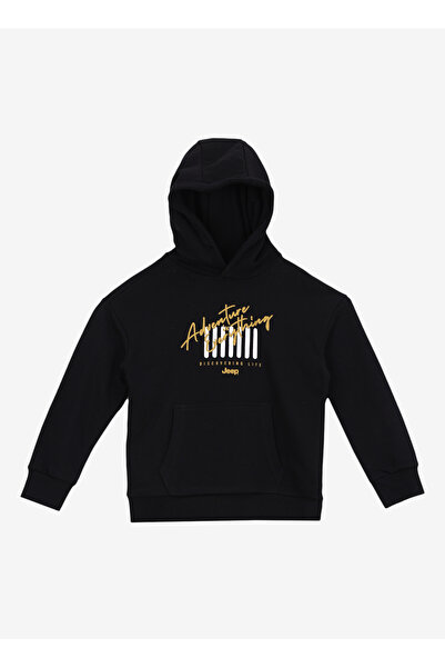 Jeep Siyah Erkek Çocuk Baskılı Sweatshirt C4WB-SWT4648 Beden: 11-12 Yaş