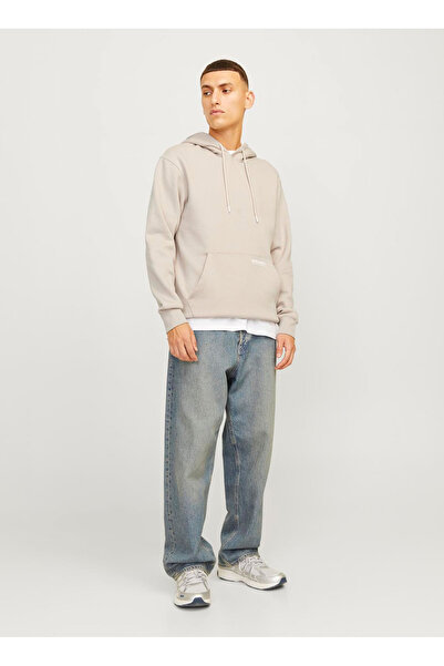 Jack & Jones Kapüşon Yaka Ekru Erkek Sweatshırt 12256534_JJELEGACY SWEAT HOOD...