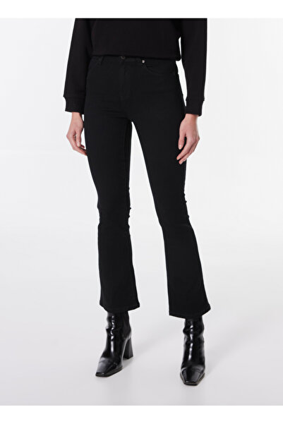 Mustang Normal Bel Düz Paça Flare Siyah Kadın Denim Pantolon GEORGIA SKINNY FLARED