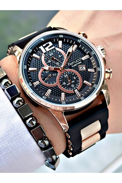 Ferrucci Function FCF03297FS Silikon Kordon Erkek Kol Saati