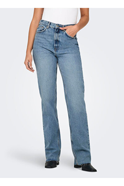 ONLY Onlriley Life Жіночі сині джинси - Ex Hw Str Dnm Dot353 Noos 15315031-Mediumblu