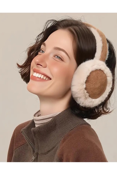 CAŞ DEKORASYON Krem Ve Kahve Renk Peluş Kulaklık