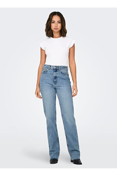 ONLY Onlriley Life Жіночі сині джинси - Ex Hw Str Dnm Dot353 Noos 15315031-Mediumblu