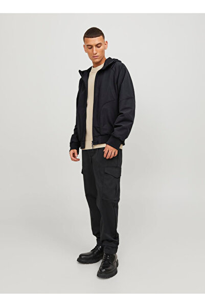 Jack & Jones Siyah Erkek Mont JCOTRACK BOMBER JACKET NOOS