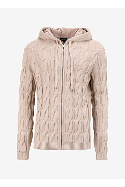 Fabrika Bej Erkek Hırka F4WM-HRK 2049