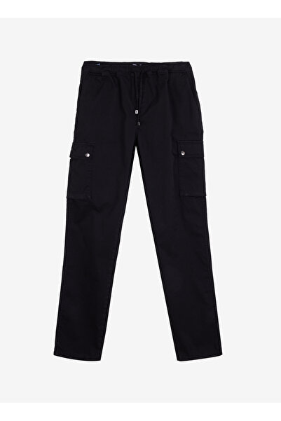 Mustang Normal Paça Siyah Erkek Kargo Pantolon M4WM-PNT-1415