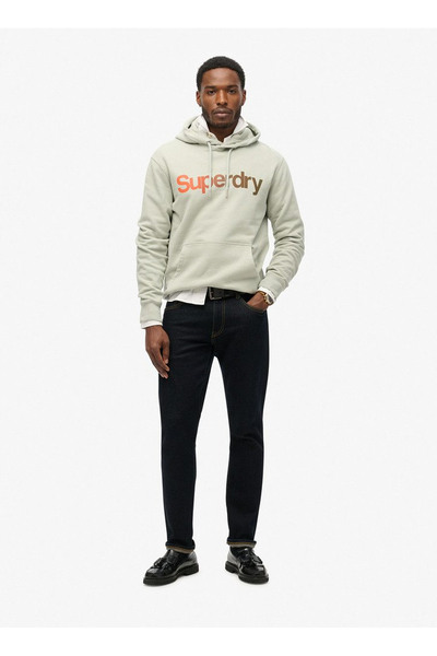 SUPERDRY Kapüşon Yaka Yeşil Erkek Sweatshırt M2013724A2WW_CORE LOGO FADE LOOSE H