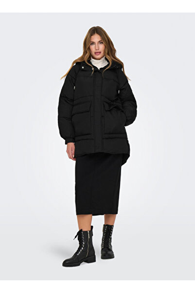 ONLY Black Women's Coat Onlfie Oversized Puffer Coat Otw