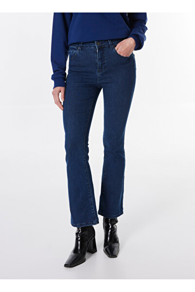 Mustang Normal Bel Düz Paça Flare Mavi Kadın Denim Pantolon GEORGIA SKINNY FLARED