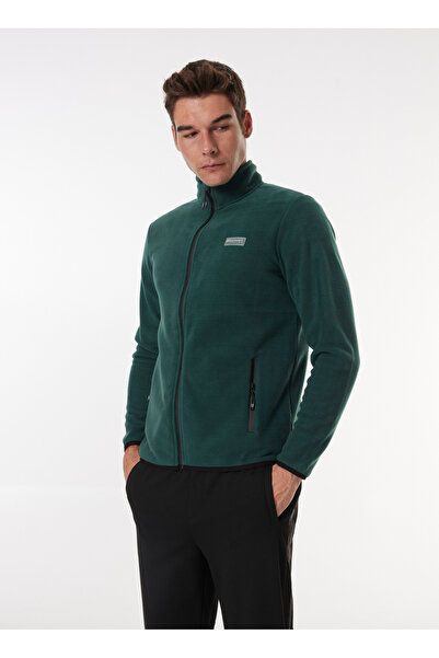 Discovery Expedition Koyu Yeşil Erkek Dik Yaka Basic Polar Sweatshırt D4WM-SW...
