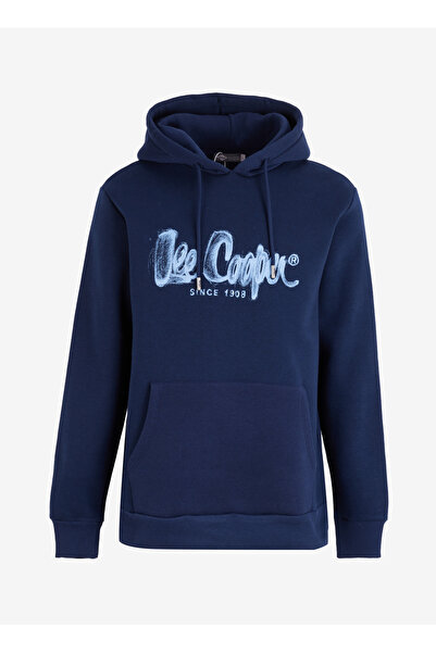 Lee Cooper Чорна чоловіча кофта з капюшоном 251 LCM 241036 GREGORY LACİVERT