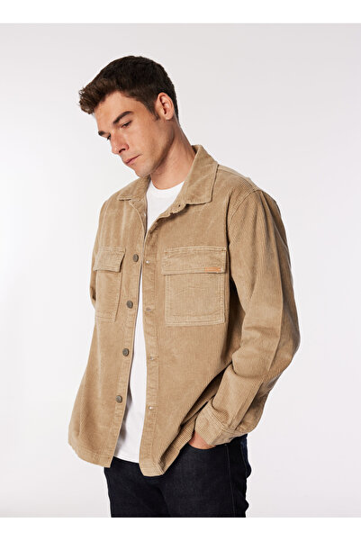 Lee Cooper Ανδρικό μπουφάν Regular Fit Beige 251 LCM 231002 LUKAS BEIGE