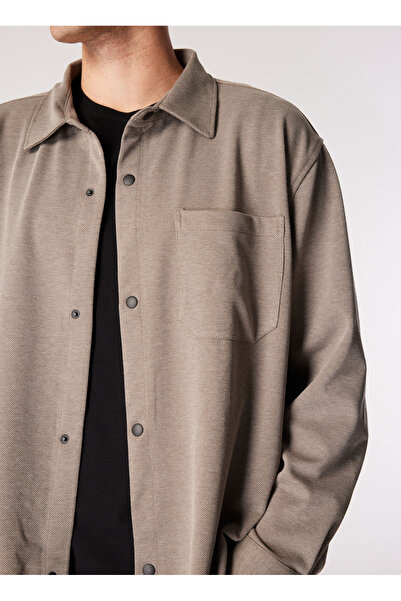 Lee Cooper Ανδρικό πουκάμισο Regular Fit Mink 251 LCM 241018 BERTAUS VIZON