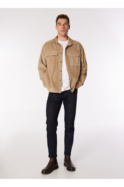 Lee Cooper Ανδρικό μπουφάν Regular Fit Beige 251 LCM 231002 LUKAS BEIGE