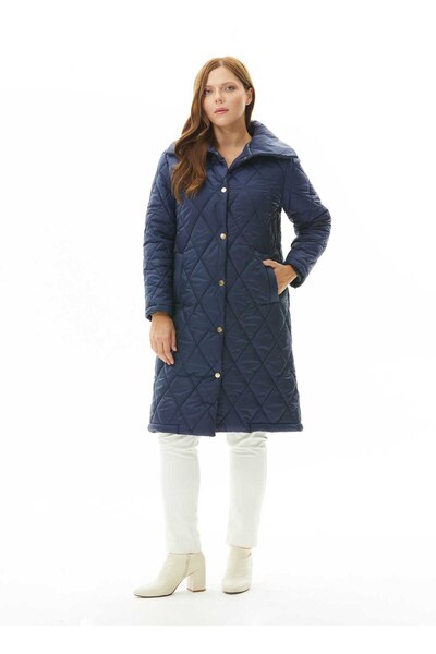 Selen Lacivert Kadın Mont 24KSL6129-BB