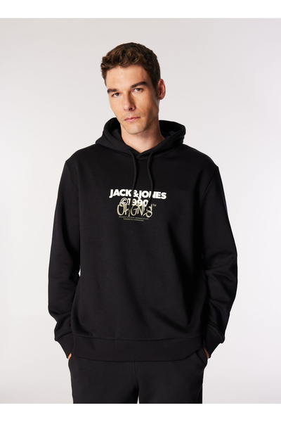 Jack & Jones سترة Jorbushwick Sweat Hood Fst للرجال بغطاء للرأس