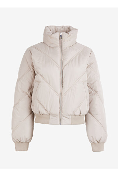 ONLY Γυναικείο μπεζ παλτό με ραμμένο γιακά Tamara