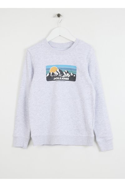 Jack & Jones Τυπωμένο λευκό φούτερ για αγόρια 12267135