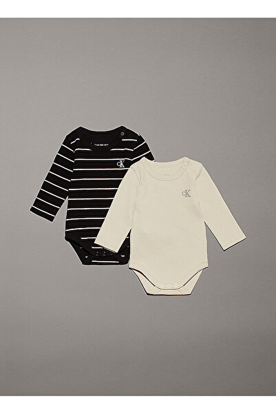 Calvin Klein Siyah - Ekru Bebek Zıbın IN0IN0024501I
