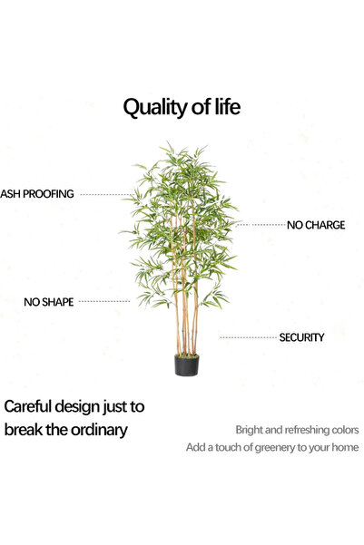 Generic Artificial Bamboo Tree, Faux Bamboo Plant, Real Touch Technology, Artificial Plant with 7 Trunks