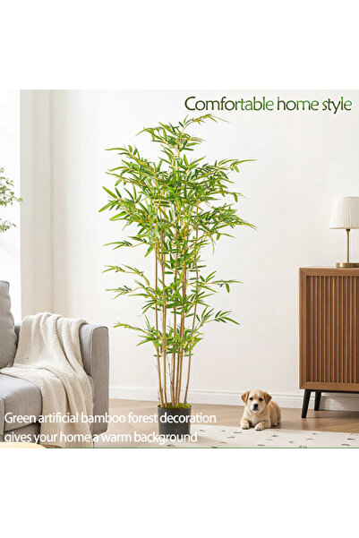 Generic شجرة الخيزران الاصطناعية، نبات الخيزران الاصطناعي، تقنية اللمسة الحقيقية، نبات اصطناعي بسبعة جذوع