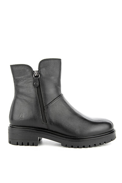 Hush Puppies Μαύρα Γυναικεία Δερμάτινα Μποτάκια 725029-001