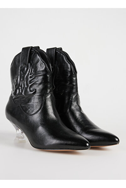 Katy Perry Siyah Kadın Deri Topuklu Bot KP2733