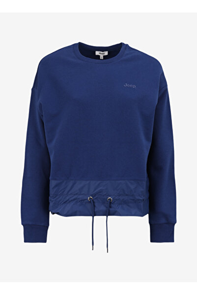 Jeep Lacivert Kadın Bisiklet Yaka Loose Fit Sweatshirt C4WL-SWT4806