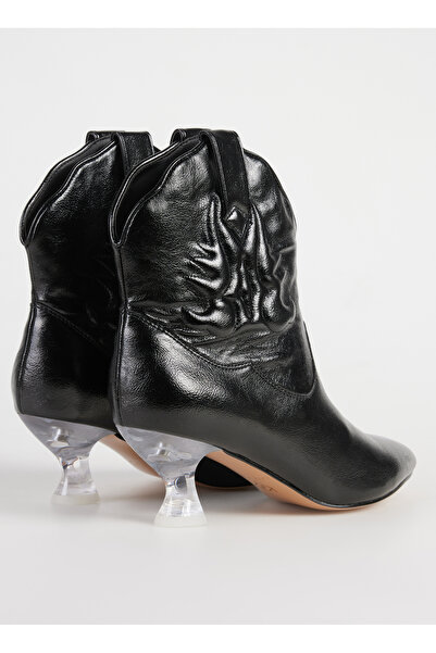 Katy Perry Siyah Kadın Deri Topuklu Bot KP2733