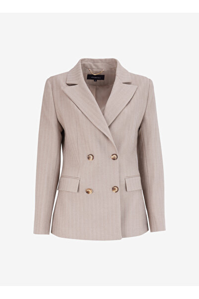 Fabrika Bej Kadın Kruvaze Blazer F4WL-CKT0228