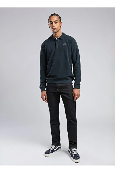 Lee Cooper Ανδρικό φούτερ Polo Neck Navy Blue 251 LCM 241043 NEWBLEND NAVY BLUE