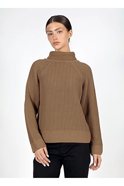 Lee Cooper Turtleneck Regular Plain Brown Sweater Women 251 Lcf 241020 Pearly Brown