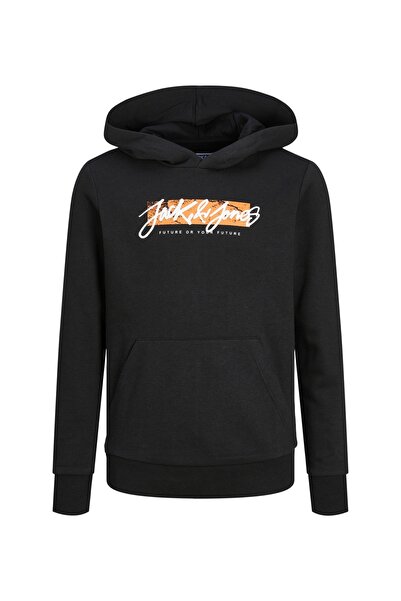Jack & Jones Baskılı Erkek Çocuk Siyah Sweatshırt 12259861