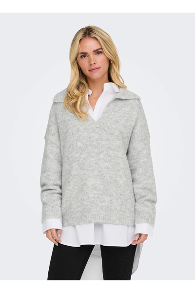 ONLY Onlmaggie Life - Ls Split Neck Cc Kent Grimelange 15324310