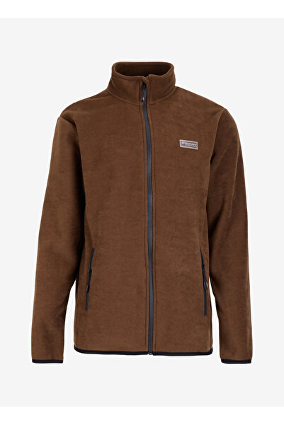 Discovery Expedition Düz Kahve Erkek Polar Sweatshırt D4WM-SWT3994
