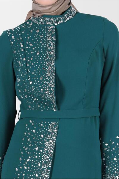 Alvina Taş Detaylı Abiye Elbise 50200